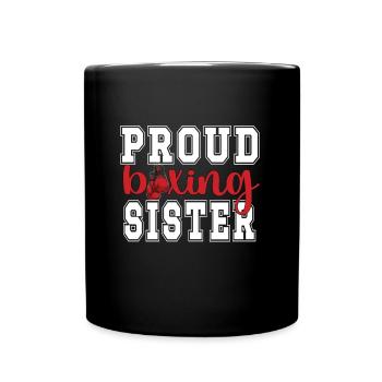 Boxe Sœur Fière Boxe Sœur Boxer Cadeau - Mug uni - noir - Devant
