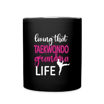 Taekwondo Grand-mère Fière Taekwondo Grand-mère Cadeau - Mug uni - noir - Devant