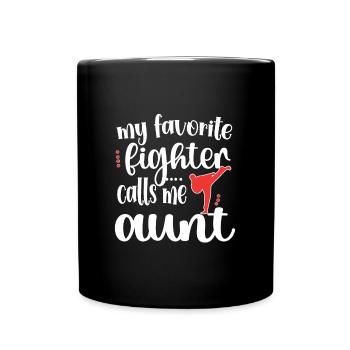 Taekwondo Aunt Proud Taekwondo Aunt Gift - Full Colour Mug - black - Front