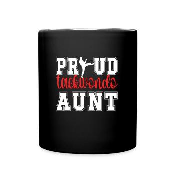 Proud Taekwondo Aunt Taekwondo Aunt Gift - Full Colour Mug - black - Front