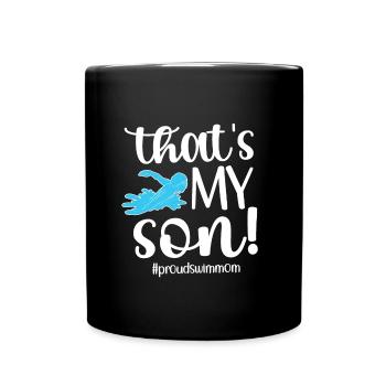 Fière maman nageuse Maman nageuse Maman - Mug uni - noir - Devant