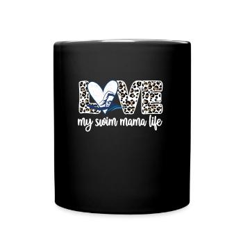 Natation Maman Cadeau Mère Nageuse Maman - Mug uni - noir - Devant