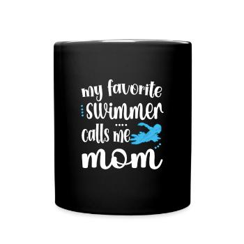 Natation Maman Cadeau Mère Nageuse Maman - Mug uni - noir - Devant