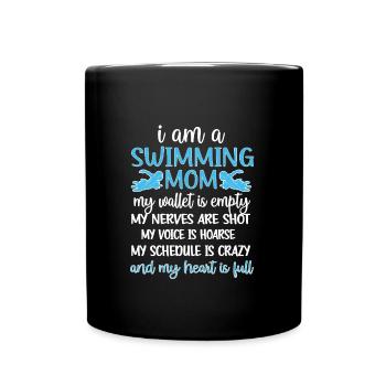 Maman natation Mère de nageuse Maman Natation - Mug uni - noir - Devant