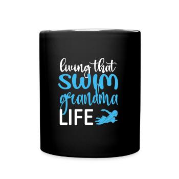 Fière natation Grand-mère Grand-mère Nageuse Grand-mère natation Grand-mère - Mug uni - noir - Devant