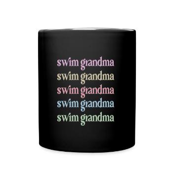 Fière natation Grand-mère Grand-mère Nageuse Grand-mère natation Grand-mère - Mug uni - noir - Devant