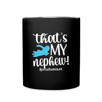 Proud Swimming Aunt Swimmer Swimming Aunt - Full Colour Mug - black - Front