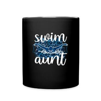 Best Swimming Aunt Aunt Swimmer Swimming Aunt - Full Colour Mug - black - Front
