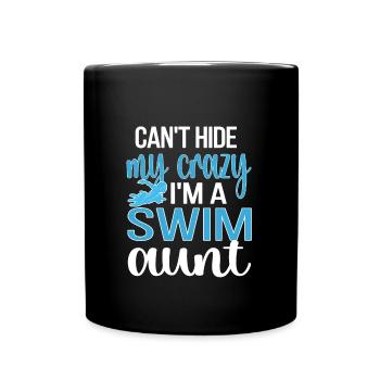 Best Swimming Aunt Aunt Swimmer Swimming Aunt - Full Colour Mug - black - Front