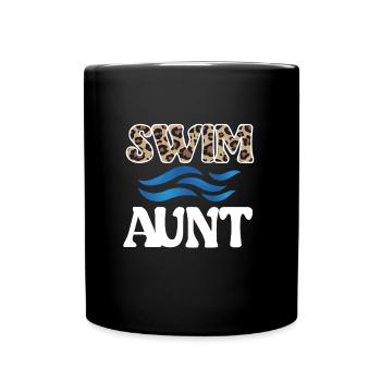 Best Swimming Aunt Aunt Swimmer Swimming Aunt - Full Colour Mug - black - Front