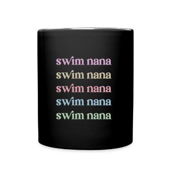 Fière natation Nana Nageuse Nana Grand-mère Cadeau - Mug uni - noir - Devant