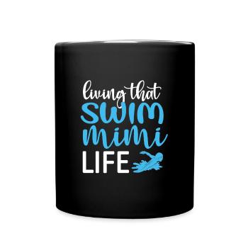 Stolze Schwimm-Mimi Schwimmer Mimi Oma Geschenk - Tasse einfarbig - Schwarz - Vorne