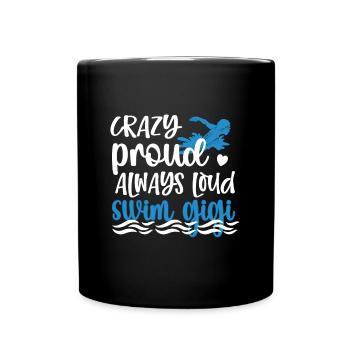 Proud Swimming Gigi Swimmer Gigi Grandma Gift - Full Colour Mug - black - Front