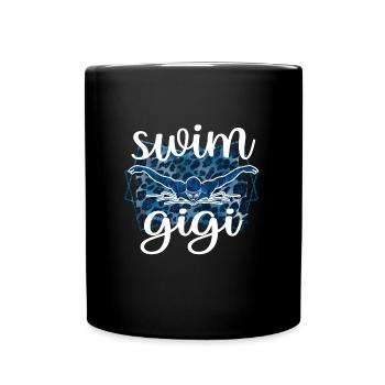 Proud Swimming Gigi Swimmer Gigi Grandma Gift - Full Colour Mug - black - Front