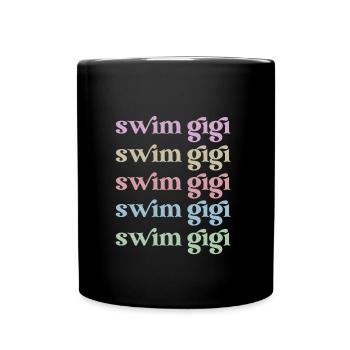 Proud Swimming Gigi Swimmer Gigi Grandma Gift - Full Colour Mug - black - Front