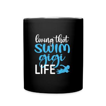 Proud Swimming Gigi Swimmer Gigi Grandma Gift - Full Colour Mug - black - Front
