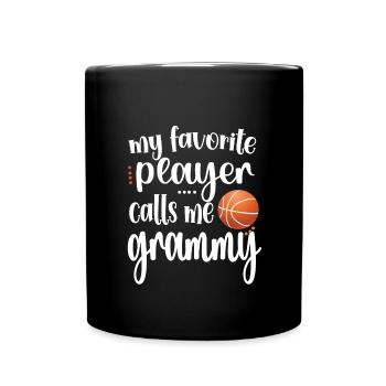 Grammy Grandma By Basketball Player Basketball Grammy - Full Colour Mug - black - Front