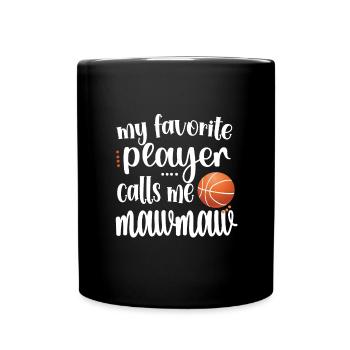 Mawmaw Grandma Of Basketball Player Basketball Mawmaw - Full Colour Mug - black - Front