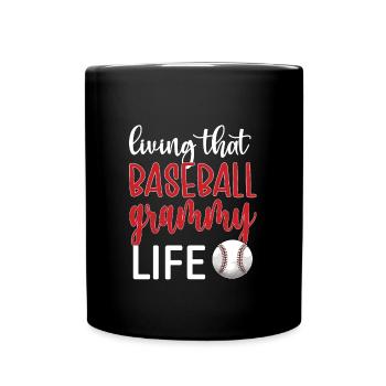 Grammy Oma Von Baseballspieler Baseball Grammy - Tasse einfarbig - Schwarz - Vorne