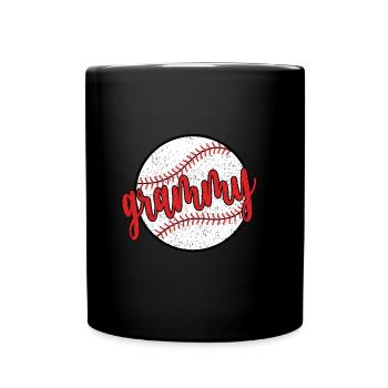 Grammy Oma Eines Baseballspieler Baseball Grammy - Tasse einfarbig - Schwarz - Vorne