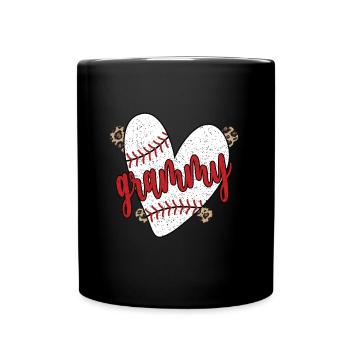 Grammy Oma Eines Baseballspieler Baseball Grammy - Tasse einfarbig - Schwarz - Vorne