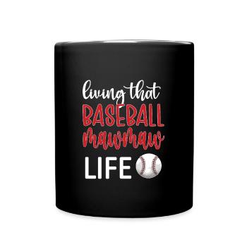 Mawmaw Grand-mère du joueur de baseball Baseball Mawmaw - Mug uni - noir - Devant