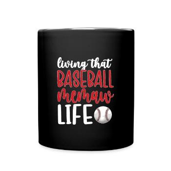 Memaw Grand-mère du joueur de baseball Baseball Memaw - Mug uni - noir - Devant