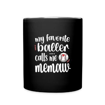 Memaw Grand-mère du joueur de baseball Baseball Memaw - Mug uni - noir - Devant