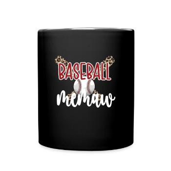 Memaw Grandma Of a Baseball Player Baseball Memaw - Full Colour Mug - black - Front