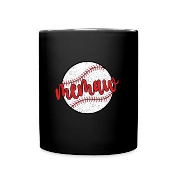 Memaw Grandma Of a Baseball Player Baseball Memaw - Full Colour Mug - black - Front
