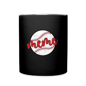 Meme Grand-mère d’un joueur de baseball Baseball Meme - Mug uni - noir - Devant