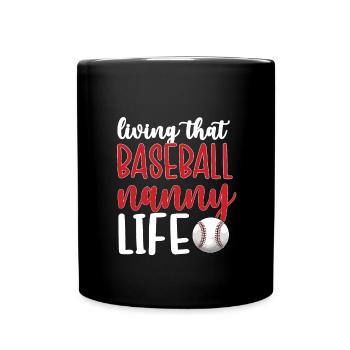 Nounou Grand-mère de baseball Joueur de baseball Nounou de baseball - Mug uni - noir - Devant