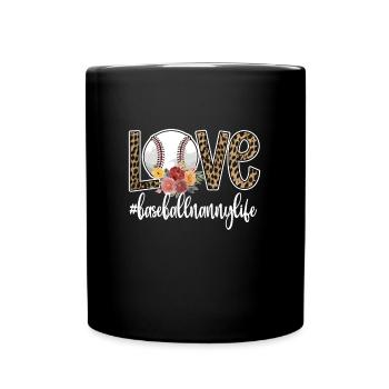 Nanny Grandma Of a Baseball Player Baseball Nanny - Full Colour Mug - black - Front