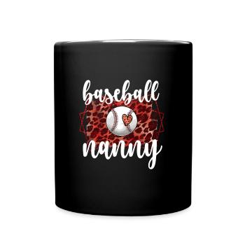 Nounou Grand-mère de baseball Joueur de baseball Nounou de baseball - Mug uni - noir - Devant