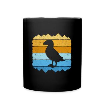 Puffin Papageitaucher Papageientaucher Island - Tasse einfarbig - Schwarz - Vorne