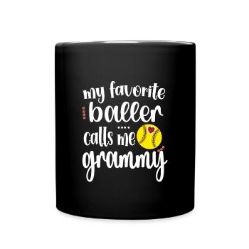 Grammy Oma Von Softballspieler Softball Grammy - Tasse einfarbig - Schwarz - Vorne