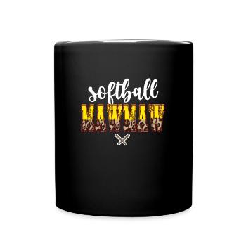 Mawmaw grand-mère d'un joueur de softball Mawmaw de softball - Mug uni - noir - Devant