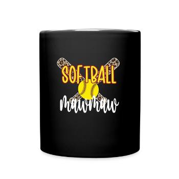 Mawmaw Oma Eines Softballspieler Softball Mawmaw - Tasse einfarbig - Schwarz - Vorne