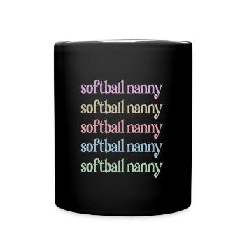 Nounou Grand-mère Par Joueur de Softball Softball Nounou - Mug uni - noir - Devant
