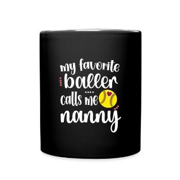 Nounou Mamie De Joueur De Softball Nounou De Softball - Mug uni - noir - Devant
