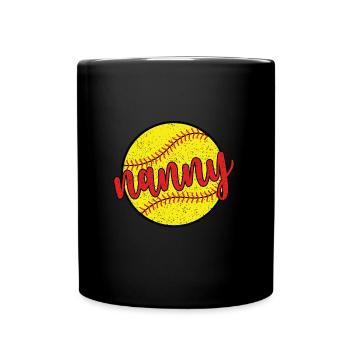 Nounou grand-mère d'un joueur de softball Nounou de softball - Mug uni - noir - Devant