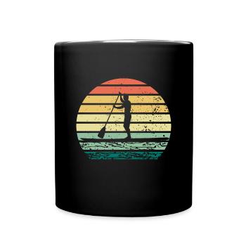 Stand Up Paddle Board SUP Water Sports River Lake - Full Colour Mug - black - Front
