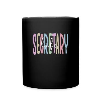 Proud Secretary Appreciation Office Worker - Full Colour Mug - black - Front
