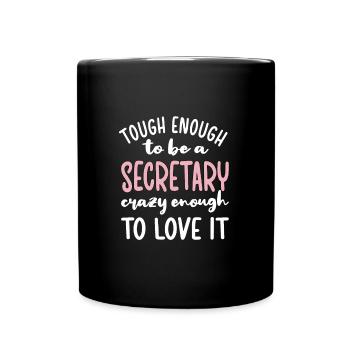 Best Secretary Appreciation Office Worker - Full Colour Mug - black - Front