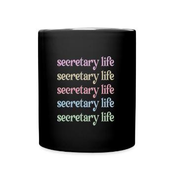 Best Secretary Appreciation Office Worker - Full Colour Mug - black - Front