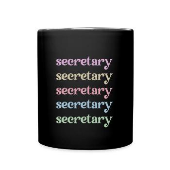 Best Secretary Appreciation Office Worker - Full Colour Mug - black - Front