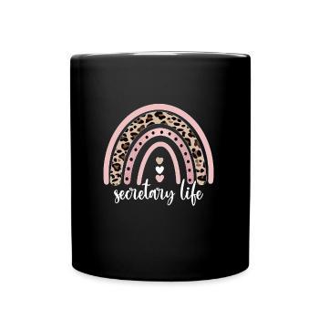 Secretary Appreciation Office Worker Gift - Full Colour Mug - black - Front