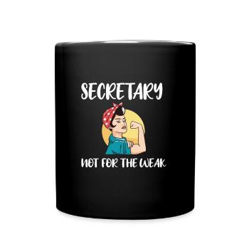 Secretary Gift Office Worker Appreciation - Full Colour Mug - black - Front