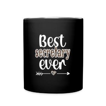 Secretary Gift Office Worker Appreciation - Full Colour Mug - black - Front