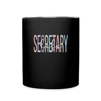 Secretary Proud office workers Appreciation - Full Colour Mug - black - Front